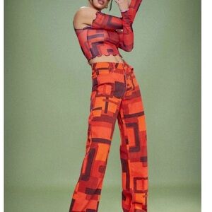 JADED LONDON BOYFRIEND LOW RISE Y2k JEANS 100% Cotton W24 TOP 0/X-Small 2 Pc Set